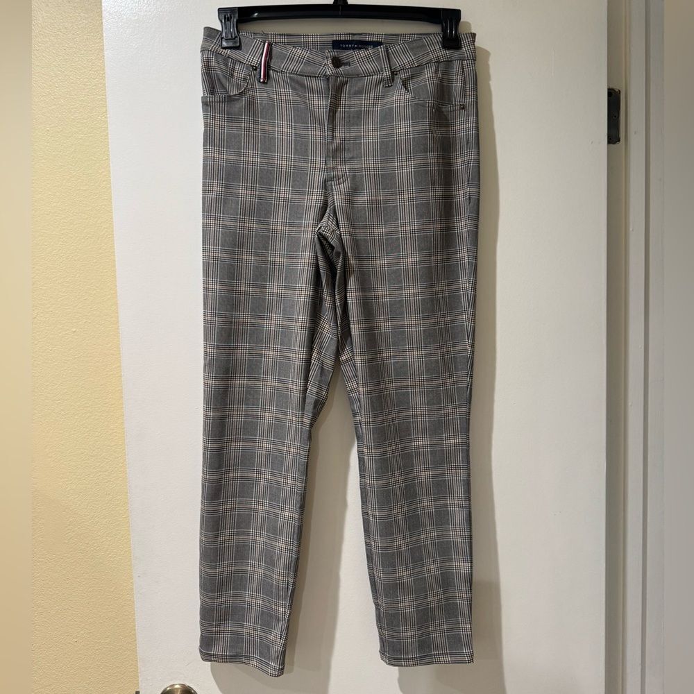 Tommy Hilfigger Gray Plaid Pants, straight leg
